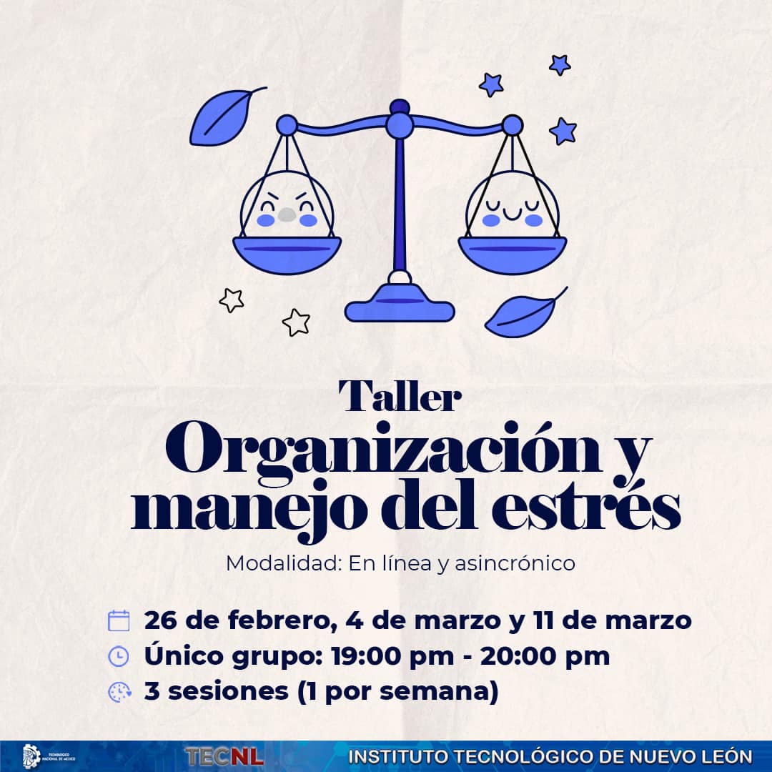TALLER ORGANIZACIÓN Y MANEJO DEL ESTRÉS. PRESENCIAL-LMFR